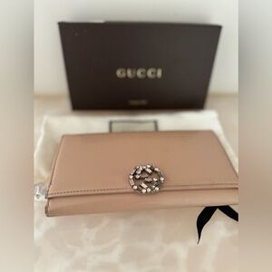 Gucci GG sparkling calfskin wallet